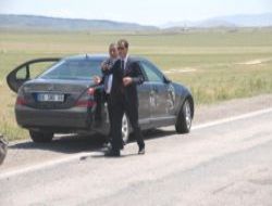 Öztürk'ün konvoyunda trafik kazası